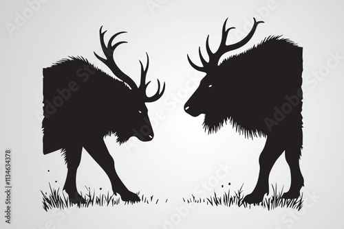 animal silhouettes vector illustration.