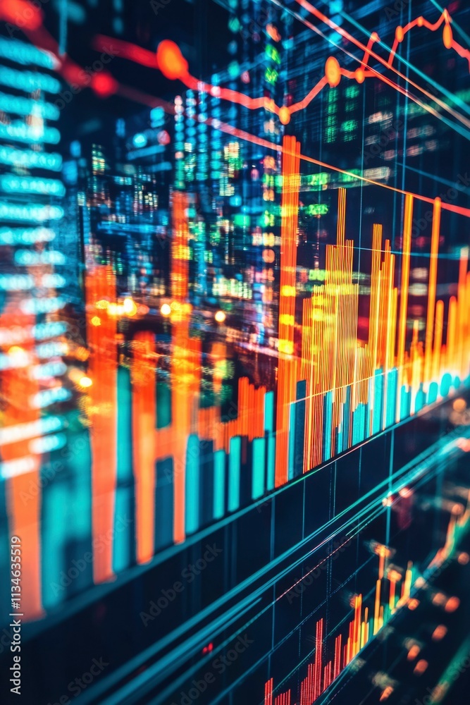 Dynamic Financial Data Display Shows Market Trends Dynamic Financial Data Display Shows Market Trends