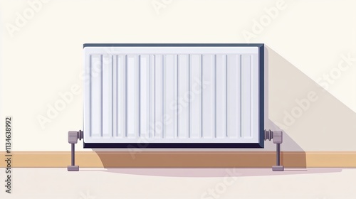 Wallpaper Mural Central Heating Radiator Vector Isolated Illustration for Interior Design Professionals Torontodigital.ca