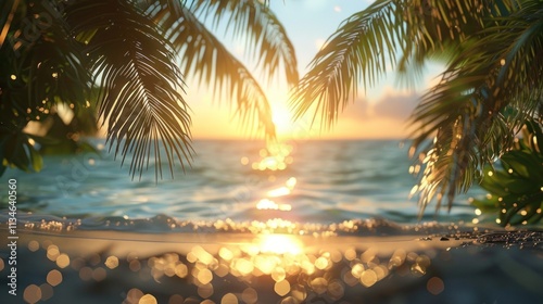 blurred tropical beach background