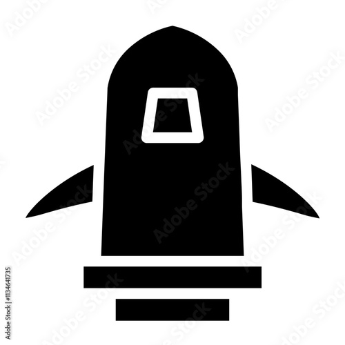 Launch Rocket Startup Glyph Icon