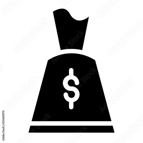 Bag Cash Money Glyph Icon