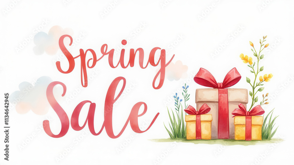 Happy spring sale card with copy space Happy spring sale card with copy space