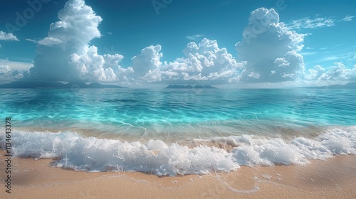 peaceful tropical sea space with turquoise