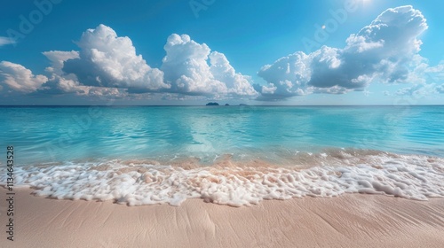 peaceful tropical sea space with turquoise