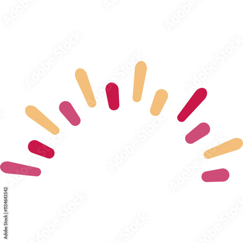 Colorful Fireworks Burst. Vector Icon