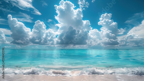 peaceful tropical sea space with turquoise