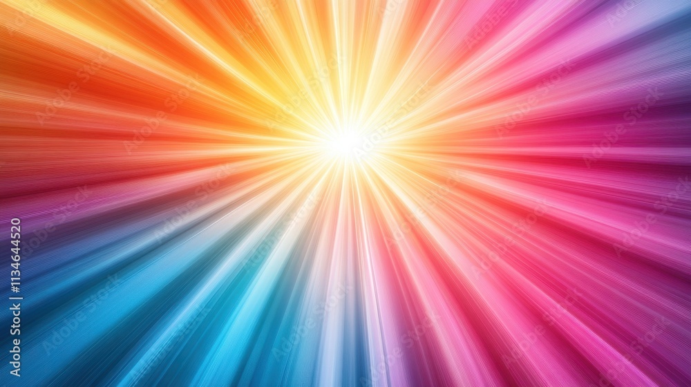 Radiant Sunburst Effect with Soft Edges Fading into Vibrant Colorful Background Radiant Sunburst Effect with Soft Edges Fading into Vibrant Colorful Background