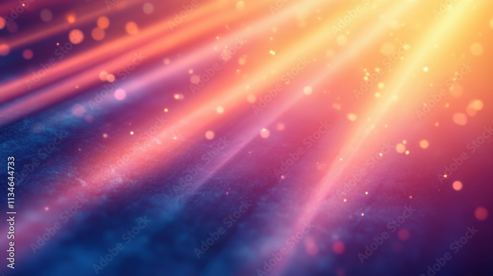 Soft Glowing Light Beams Blending Seamlessly into Vibrant Colorful Abstract Background Soft Glowing Light Beams Blending Seamlessly into Vibrant Colorful Abstract Background