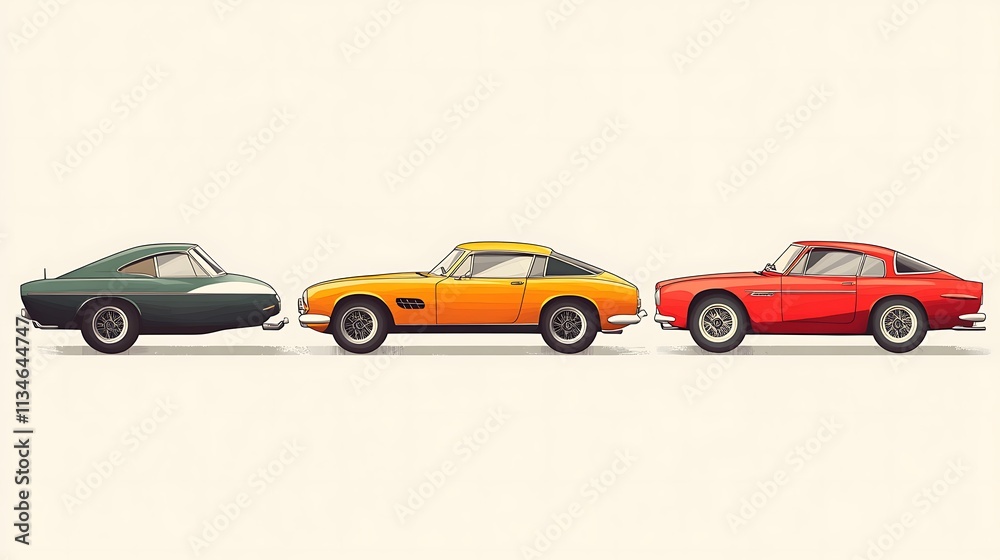 Fototapeta premium Retro and Vintage Illustration with Classic Patterns and Nostalgic Elements