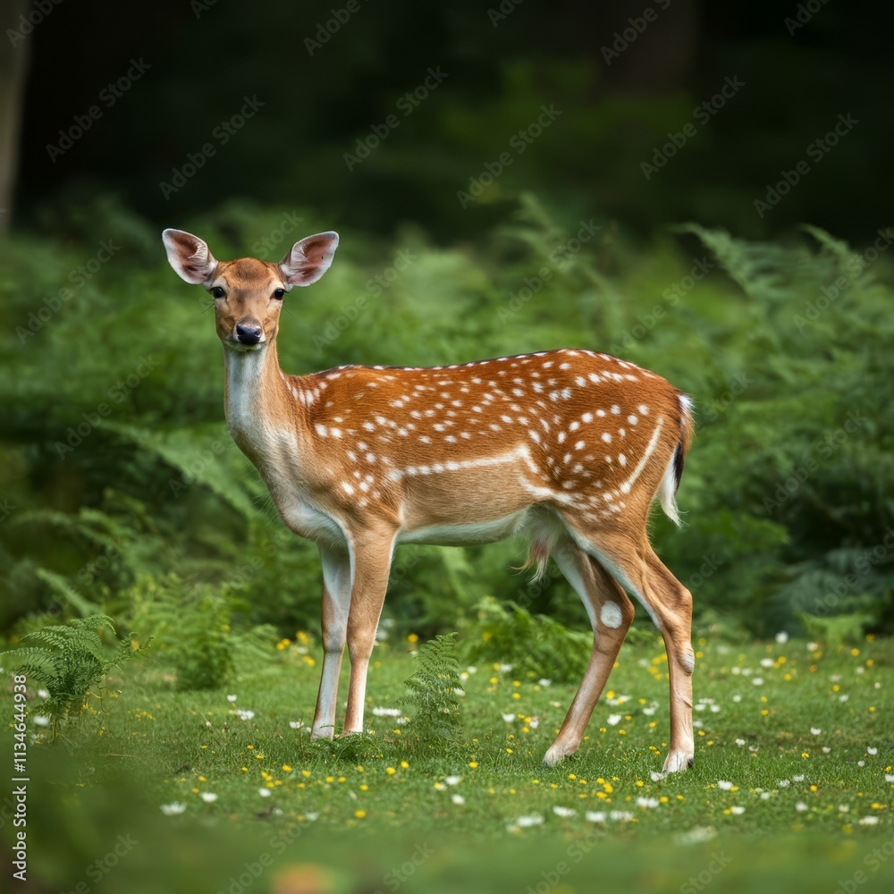 White Tailed Deer Outdoors against green foliage
White Tailed Deer Outdoors against green foliage