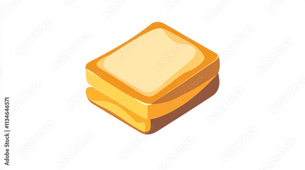 Professional Butter Icon Isolated on Transparent Background, Vector 2D Illustration