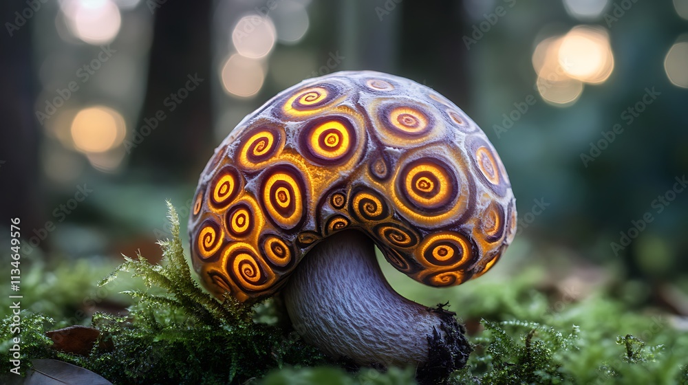 Glowing Mushroom Forest Fantasy Nature Scene Glowing Mushroom Forest Fantasy Nature Scene