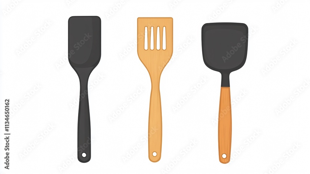 Kitchen Spatula Vector Isolated Illustration - Premium Quality Cooking Utensil Design Kitchen Spatula Vector Isolated Illustration - Premium Quality Cooking Utensil Design