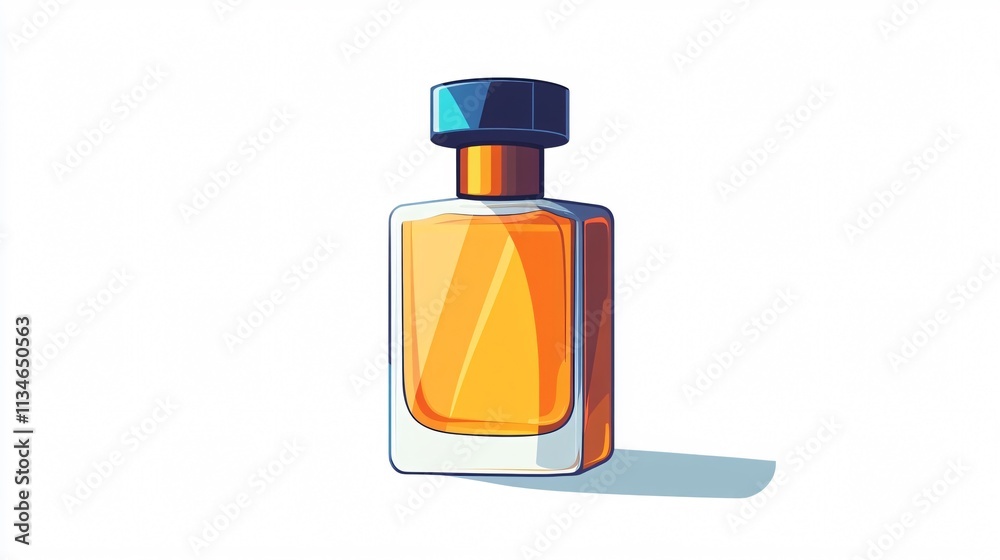 Elegant Perfume Bottle Vector Illustration for Beauty Product Promotion Elegant Perfume Bottle Vector Illustration for Beauty Product Promotion