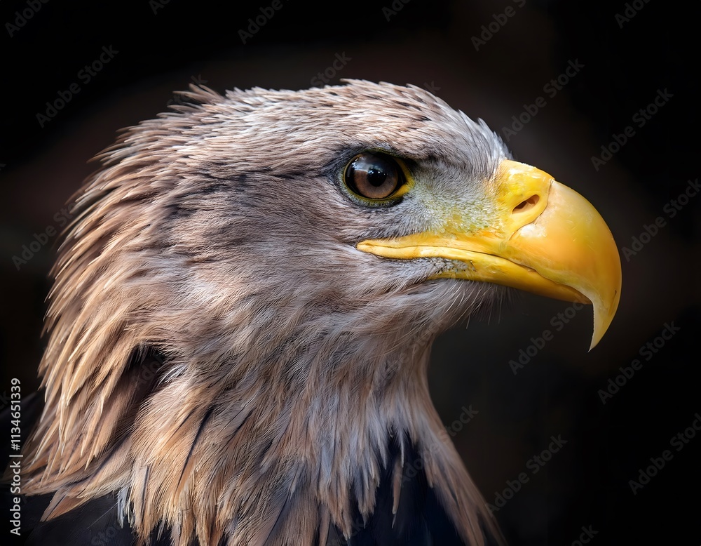 Naklejka premium Eagle Intense Gaze. Close-up of an eagle