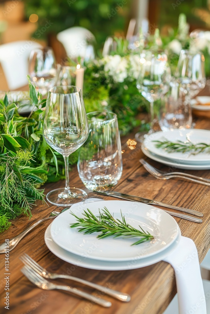 Elegant Rustic Outdoor Wedding Table Setting