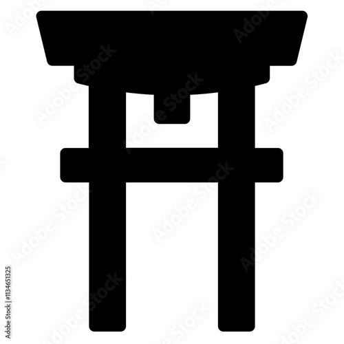 Torii Gate Temple Glyph Icon