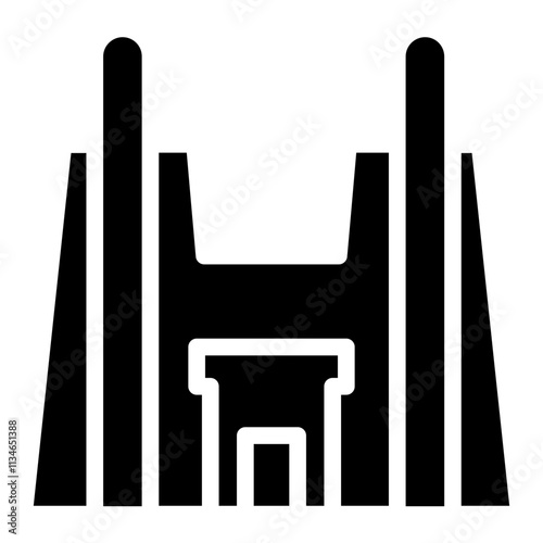 Architecture Monument Temple Glyph Icon