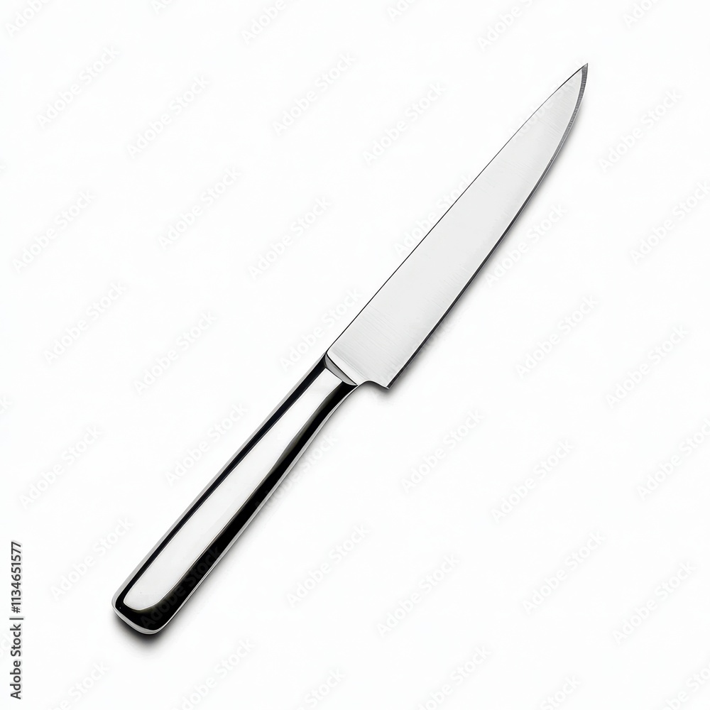 shiny kitchen knife on light background shiny kitchen knife on light background