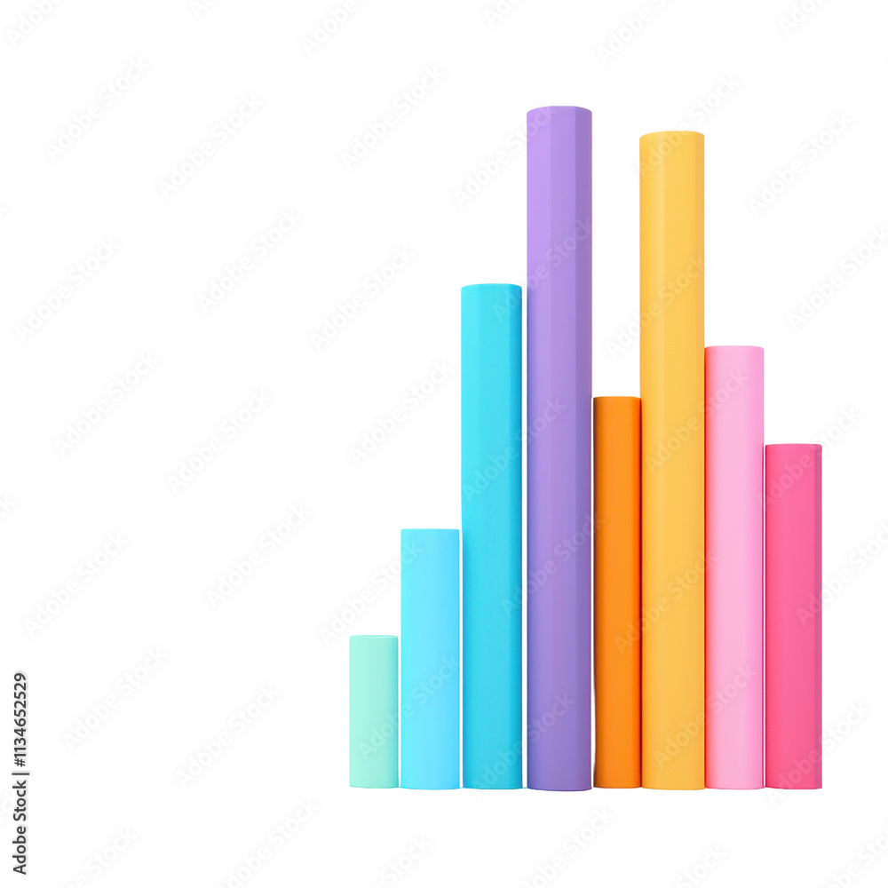 Colorful cylindrical objects arranged in varying heights, creating a visually striking pattern. Colorful cylindrical objects arranged in varying heights, creating a visually striking pattern.
