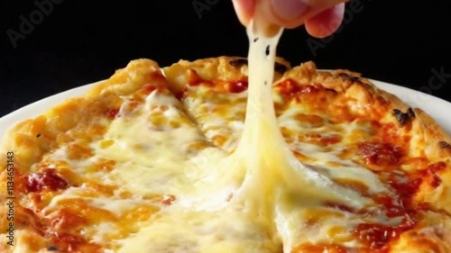 Various delicious foods with melted cheese