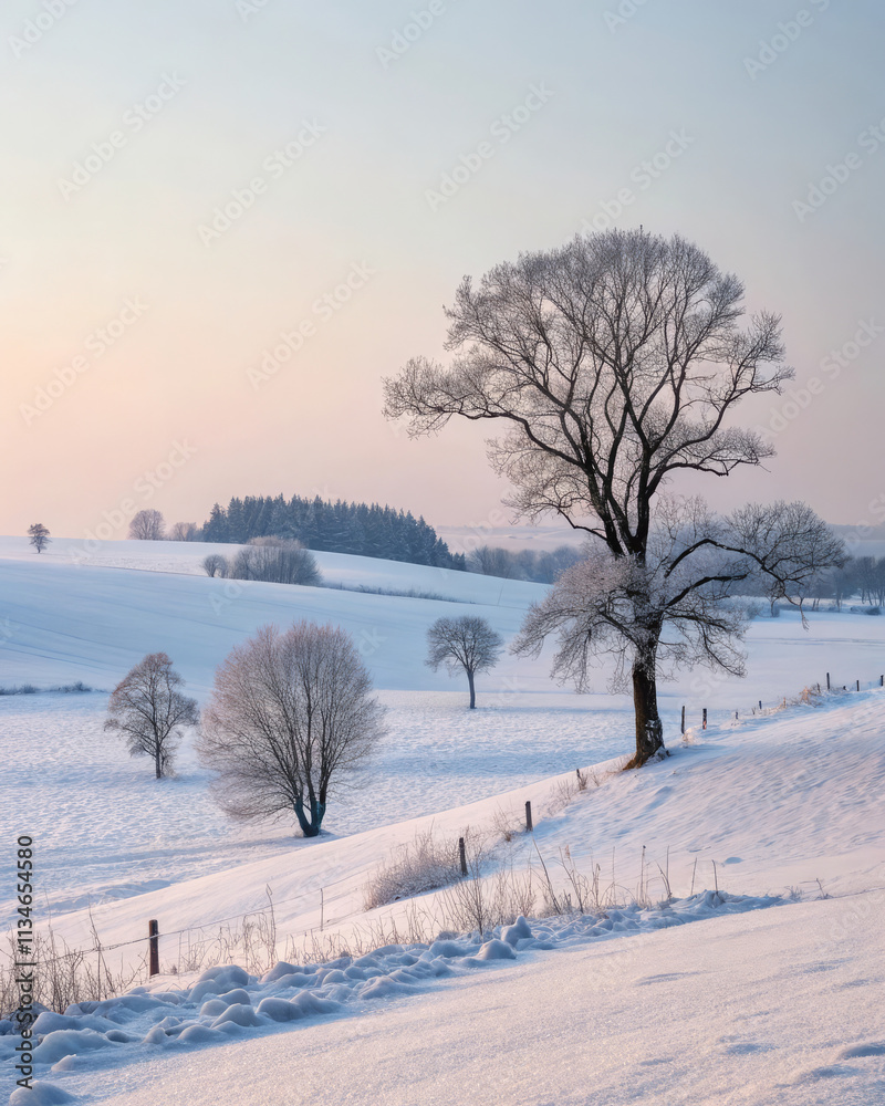 beau paysage hivernal enneigé beau paysage hivernal enneigé