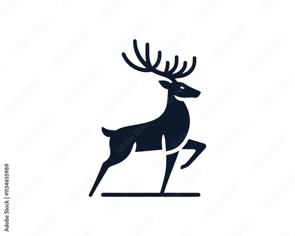 Fototapeta premium Reindeer logo design vector template