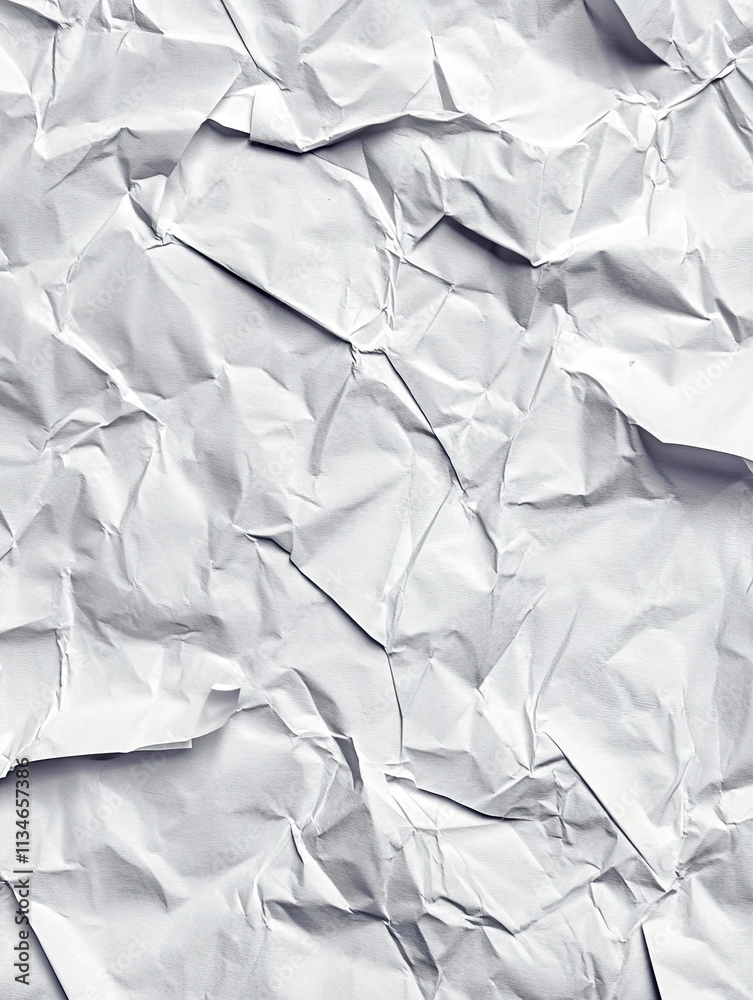 Fototapeta premium White crumpled paper texture