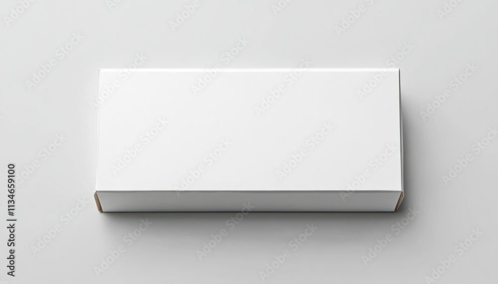A Blank White Rectangular Cardboard Box A Blank White Rectangular Cardboard Box