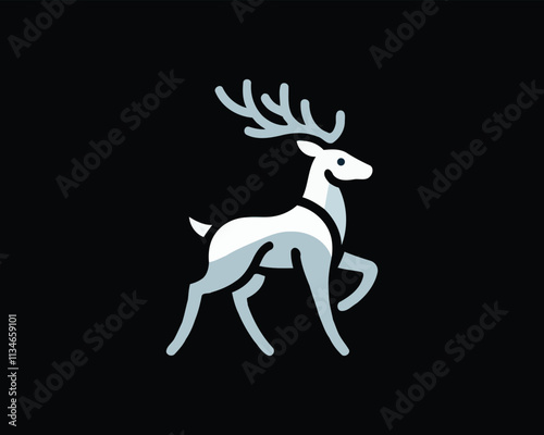 Reindeer logo design vector template