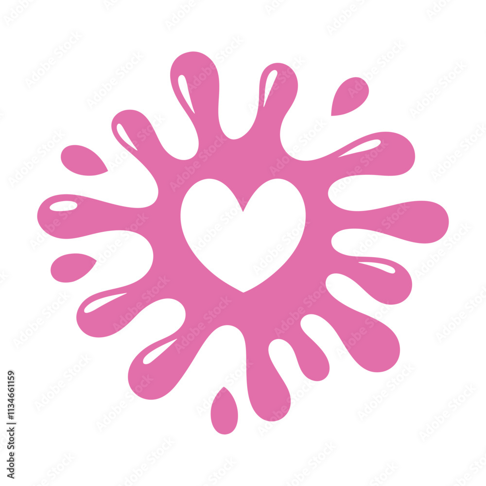 Heart Splash Logo Design for Modern Branding. Heart Splash Logo Design for Modern Branding.