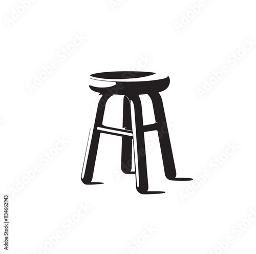 Stool Seat silhouette vector illustration