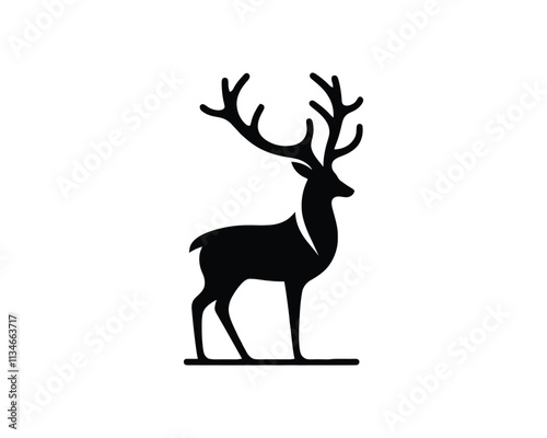 Reindeer logo design vector template