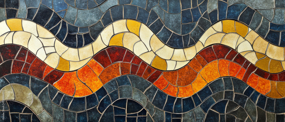 Art Deco Mosaic Tile Pattern: Warm Lighting, Bold Tones Art Deco Mosaic Tile Pattern: Warm Lighting, Bold Tones