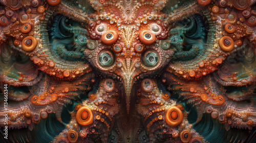 Wallpaper Mural Xenophyophore Mineral Patterns: Fantastical Monster Digital Illustration Torontodigital.ca