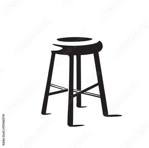 Stool Seat silhouette vector illustration