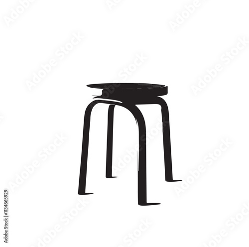 Stool Seat silhouette vector illustration
