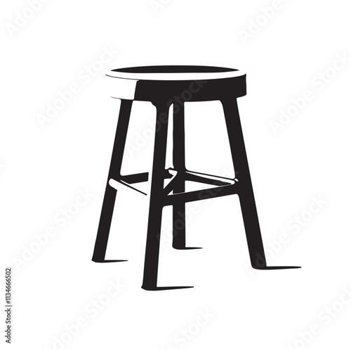 Stool Seat silhouette vector illustration