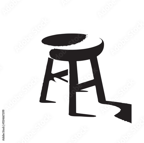 Stool Seat silhouette vector illustration