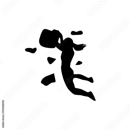climbing wall silhouette