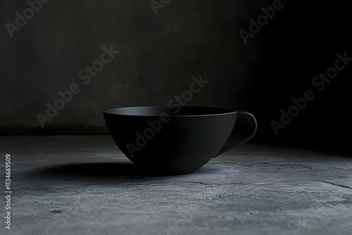 Black Cup Still Life Photography