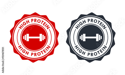 High protein design logo template illustration