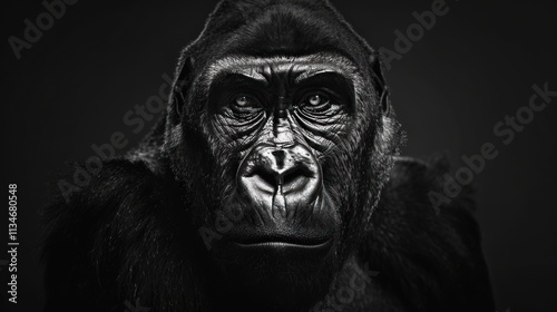 Close-up Portrait of a Majestic Gorilla