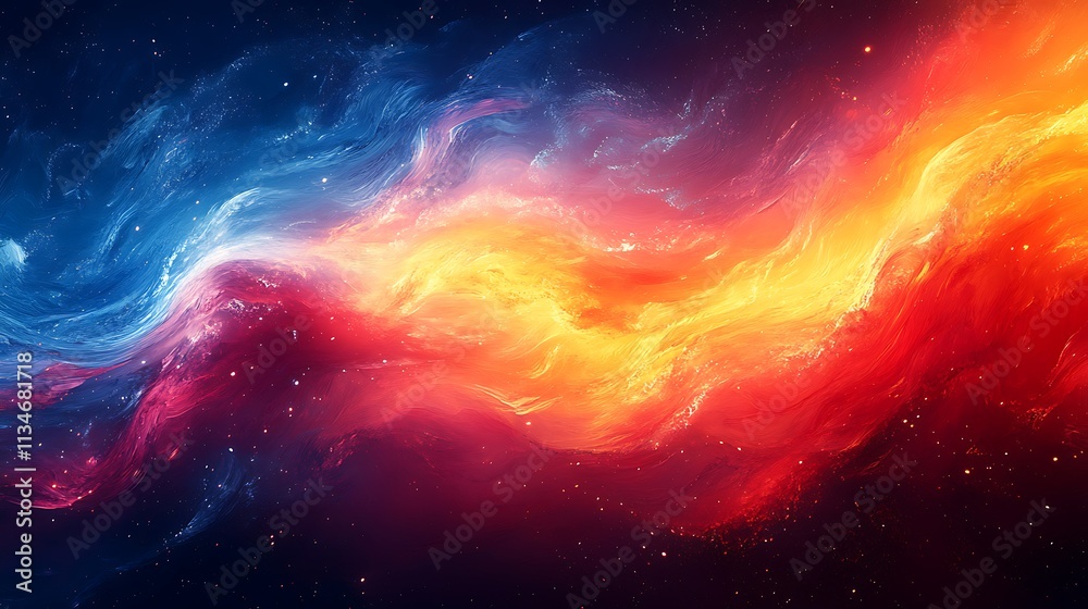 Obraz premium Radiant gradient tones flowing in abstract wave designs with textures wallpaper