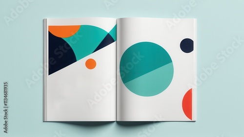A vibrant and modern photograph featuring an abstract composition of overlapping circles in bright, contrasting colors. The image showcases a minimalist design