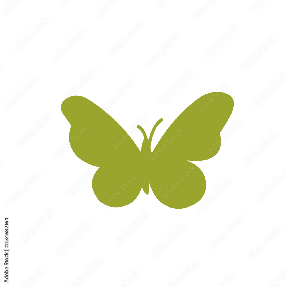 Cute colorful butterfly icon