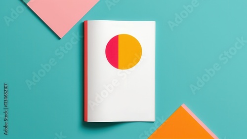 A vibrant and modern photograph featuring an abstract composition of overlapping circles in bright, contrasting colors. The image showcases a minimalist design