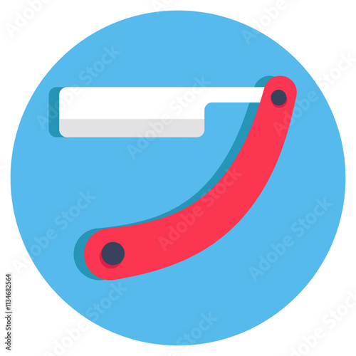 An icon design of straight razor