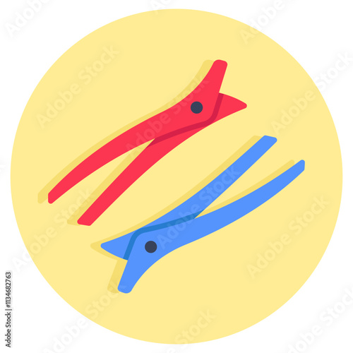 A beautiful design icon of hair clips